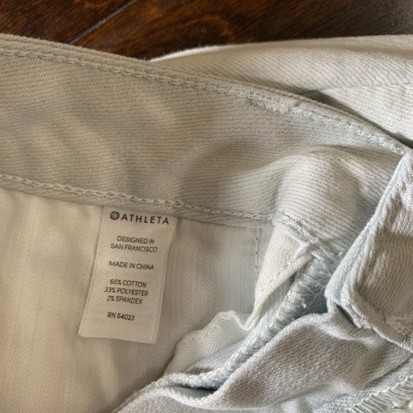 Athleta Jeans Women's Size 10 Light Wash Sculptek Straight Performance stretch - Picture 4 of 11